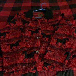 Faux Fur Dress Button Up Jacket